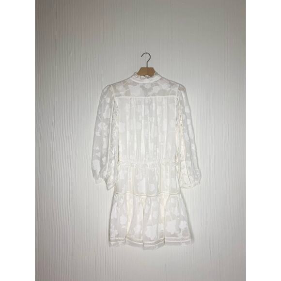 JOIE Adel B White Eyelet Lace Long Sleeve Cotton Dress US SMALL NWT $378 - Picture 13 of 16